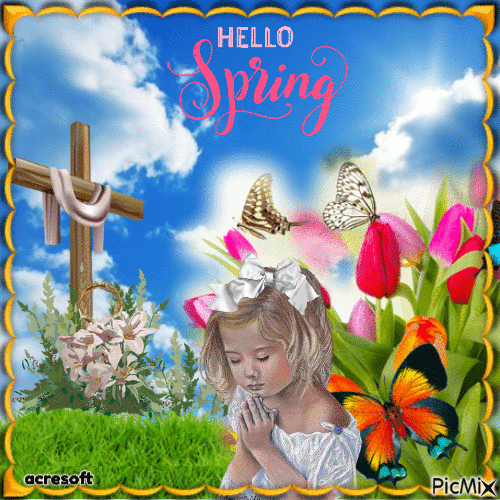 Hello Spring - Zdarma animovaný GIF