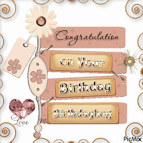 Birthday Congratulation - Бесплатный анимированный гифка