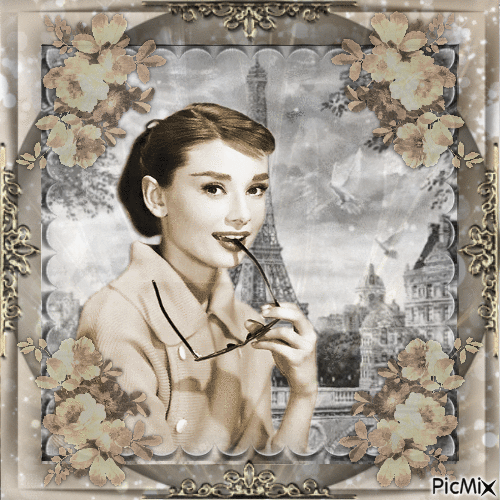 Audrey Hepburn, Actrice Britannique - GIF animate gratis