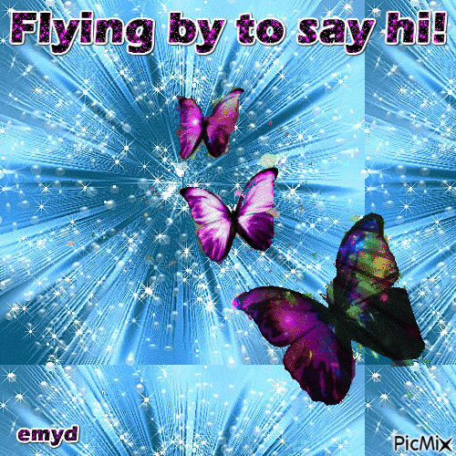 Flying by to say hi! - Animovaný GIF zadarmo