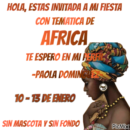 Invitación África - Ücretsiz animasyonlu GIF