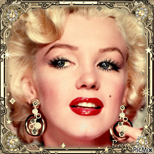 Marilyn Monroe's glamorous look... - Бесплатный анимированный гифка