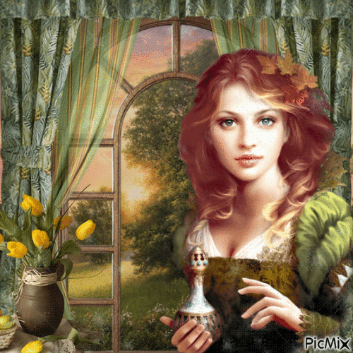 ☆☆ LADY IN THE WINDOW ☆☆ - GIF animate gratis