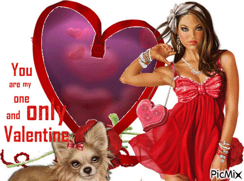 Youn are my one and only Valentine - Besplatni animirani GIF