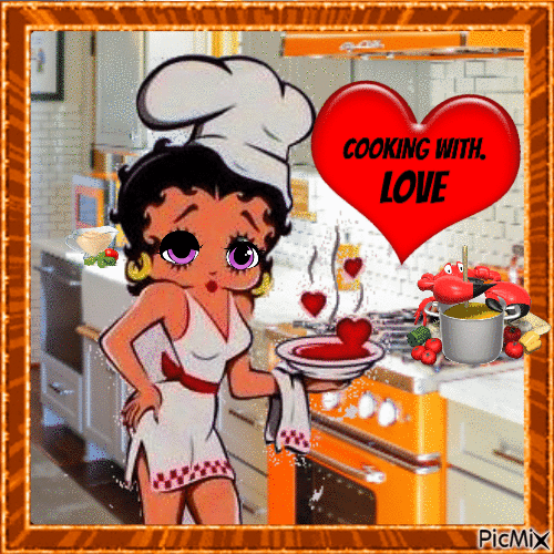COOKING WITH LOVE - GIF animate gratis