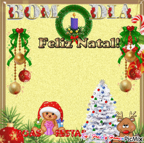 Bom Dia & Feliz Natal - Free animated GIF - PicMix