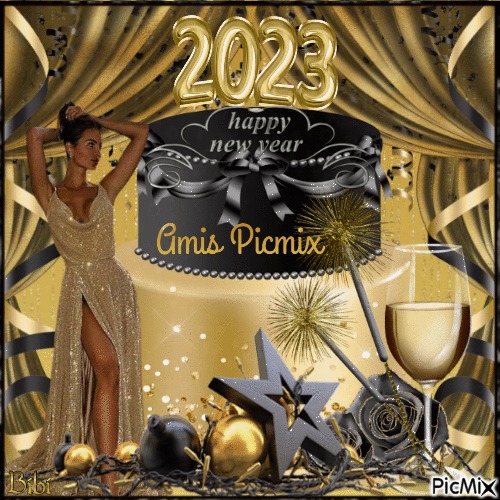 BONNE ANNEE 2023 AMIS PICMIX - ücretsiz png