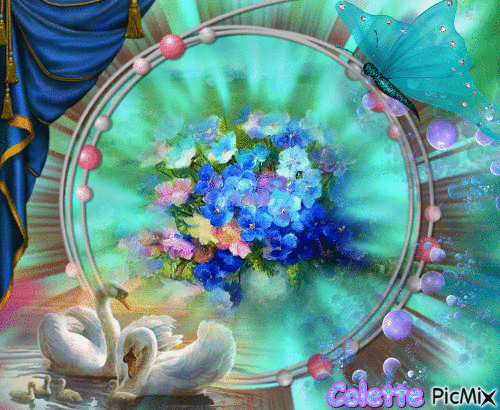 Fleur bleue - Besplatni animirani GIF