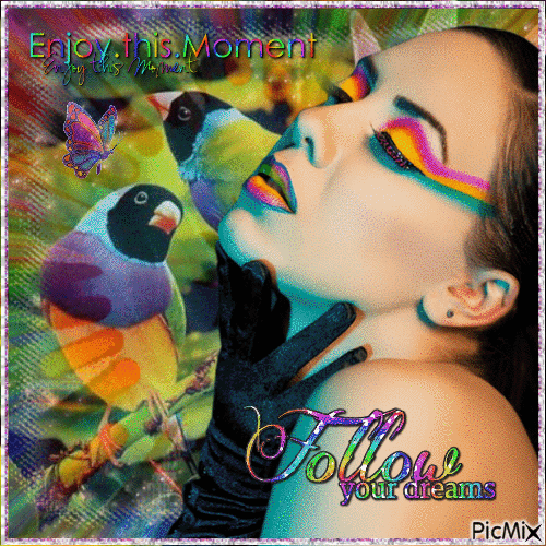 Colorful woman - Δωρεάν κινούμενο GIF