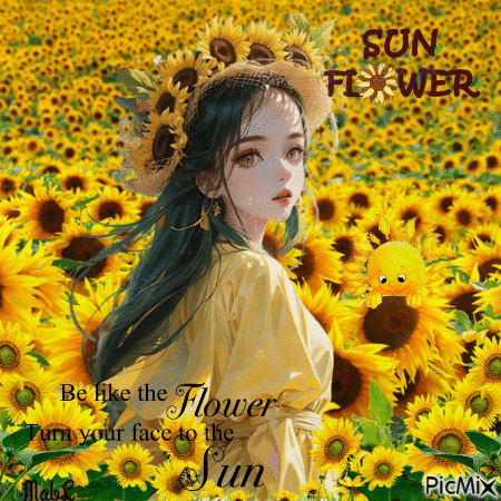 Sun Flower - GIF animé gratuit