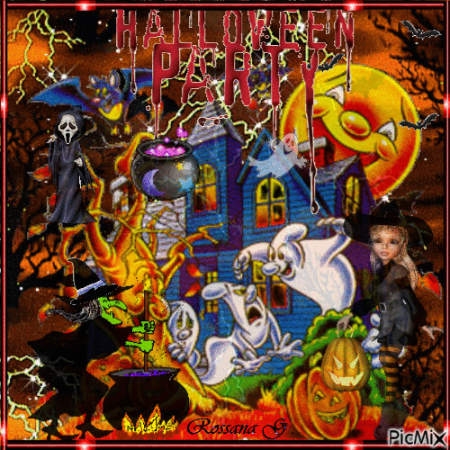 Adults Halloween party - Nemokamas animacinis gif