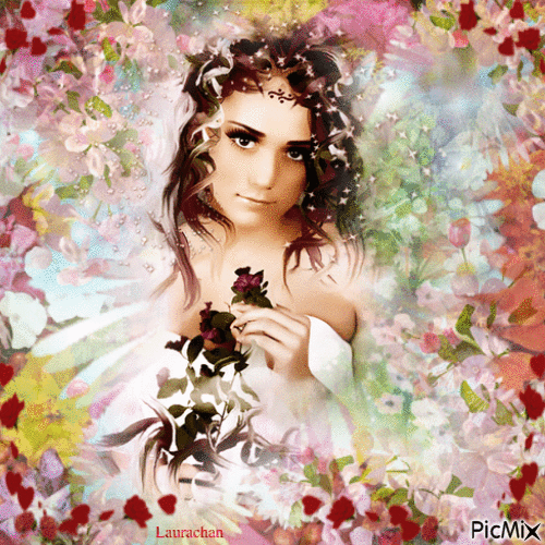 La ragazza delle rose - Laurachan - Δωρεάν κινούμενο GIF