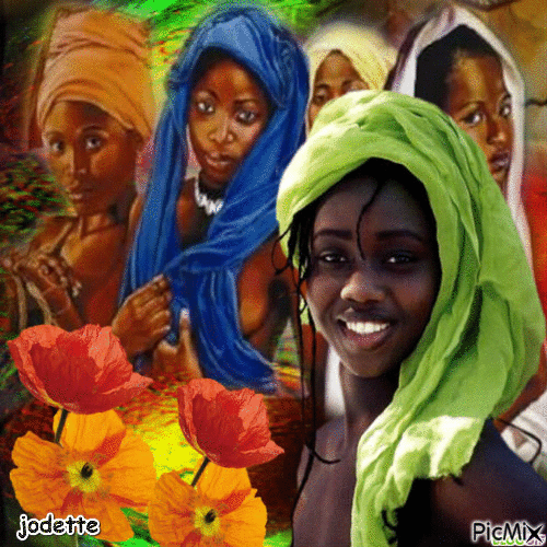 regard de femmes africaines - Δωρεάν κινούμενο GIF
