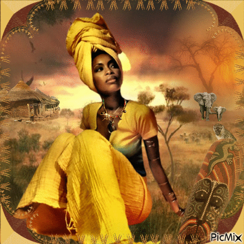 African Princess - GIF animé gratuit