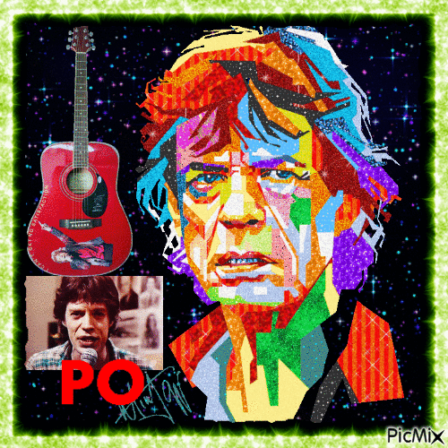 Mick Jagger Pop Art - GIF เคลื่อนไหวฟรี