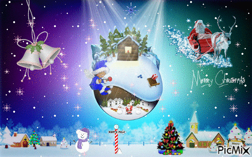 MERRY CHRISTMAS - Animovaný GIF zadarmo