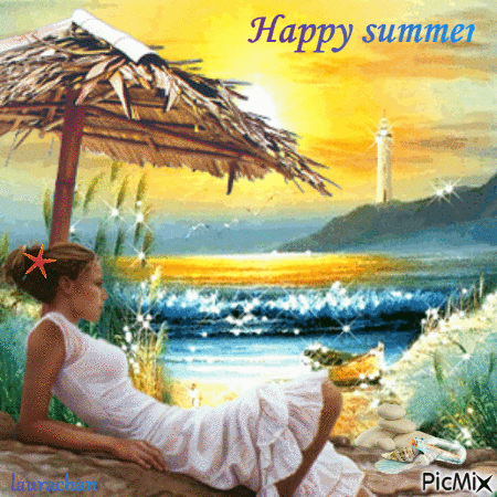 happy summer - GIF animé gratuit