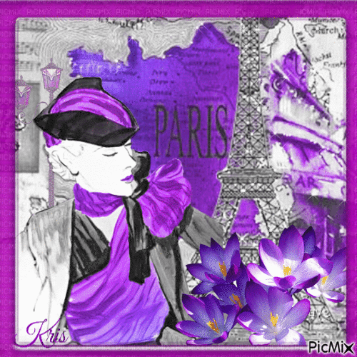 Paris purple - Animovaný GIF zadarmo