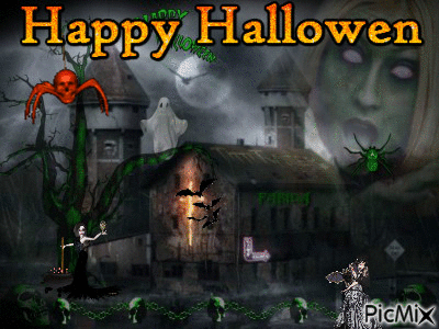 happy Hallowen - Animovaný GIF zadarmo