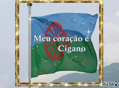 bandeira ciganos - Безплатен анимиран GIF