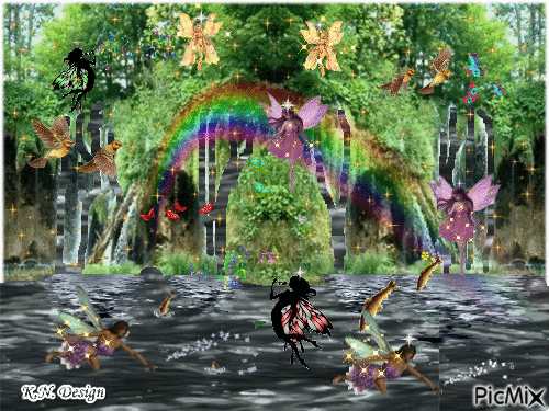 Fairies taking care of the nature - Besplatni animirani GIF