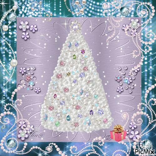 Pearl Christmas Tree - Free animated GIF