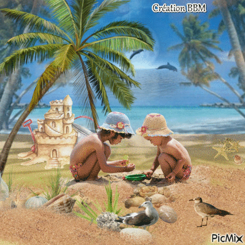 A la plage par BBM - Animovaný GIF zadarmo
