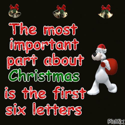 Christmas six letters - Бесплатный анимированный гифка