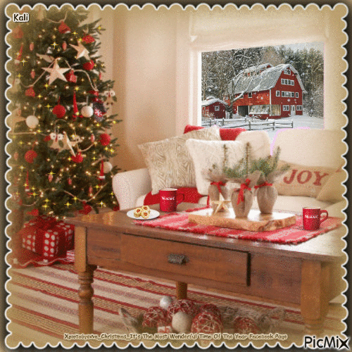 Χριστούγεννα_Christmas_It's The Most Wonderful Time Of The Year Facebook Page - GIF animasi gratis