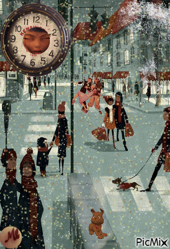 Fantasía de nieve - Zdarma animovaný GIF