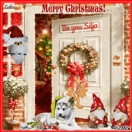 Merry Christmas to you Silja - GIF animé gratuit