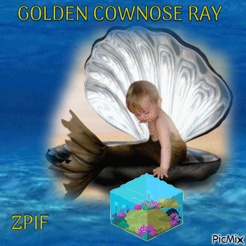 Golden Cownose Ray - Gratis animeret GIF