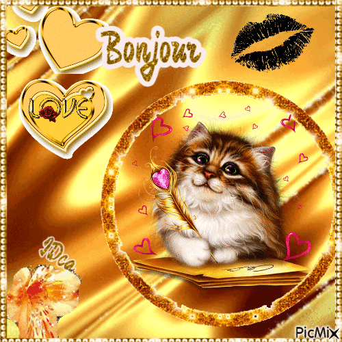 Bonjour les chatons - Безплатен анимиран GIF