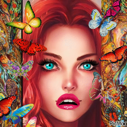 Miss Butterfly - GIF animasi gratis