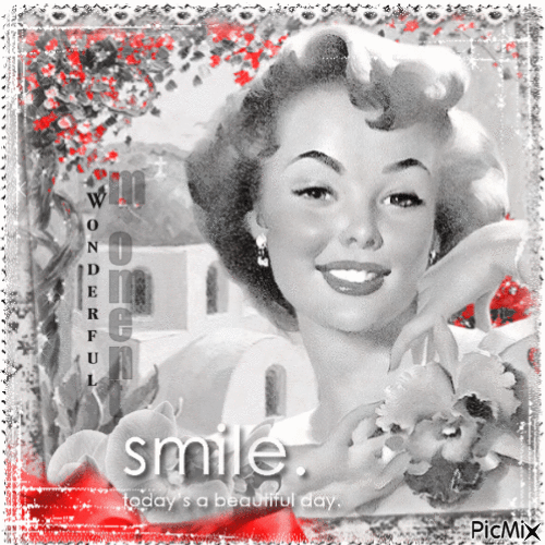 Smiling Woman - GIF animado gratis