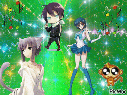 Anime Party - Бесплатный анимированный гифка