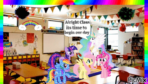 My Little Pony School Day - GIF animé gratuit