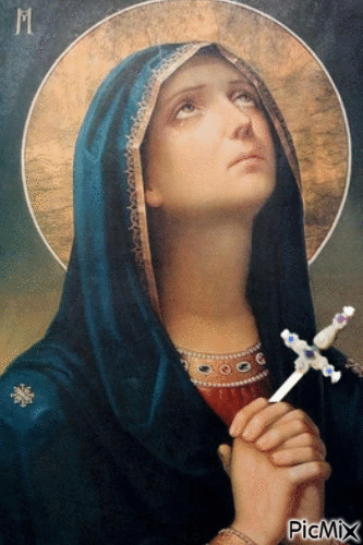 Blessed Mother Crying - Free animated GIF
