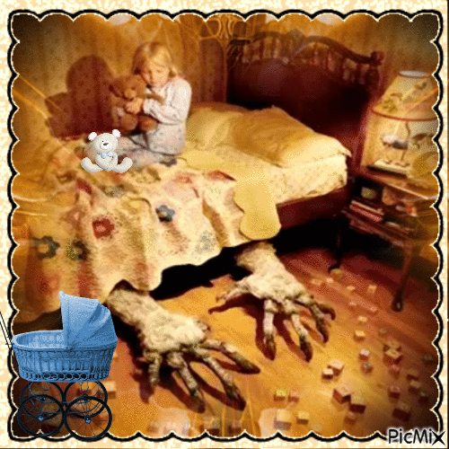 Monster unter meinem Bett - Ingyenes animált GIF