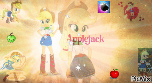 apple jack equestria girls - Zdarma animovaný GIF