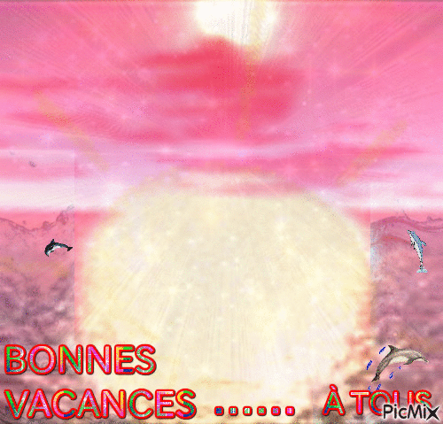 BONNES VACANCES - Animovaný GIF zadarmo