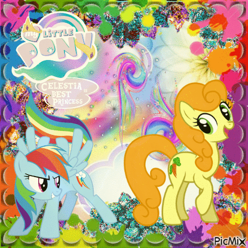 Little Pony Rainbow - Free animated GIF