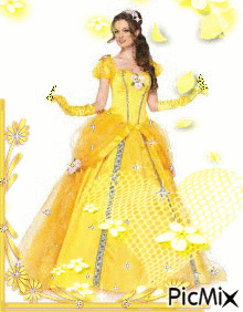 Yellow Dress! - GIF เคลื่อนไหวฟรี