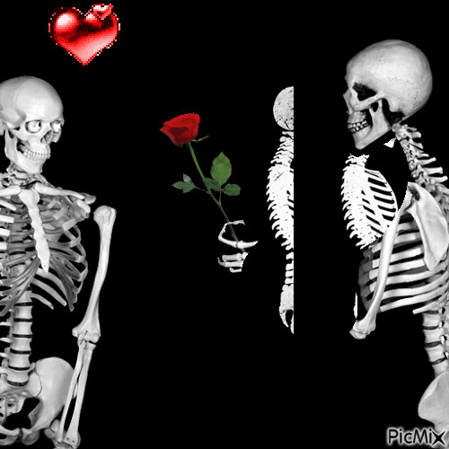 Amores hasta los huesos - GIF animado gratis