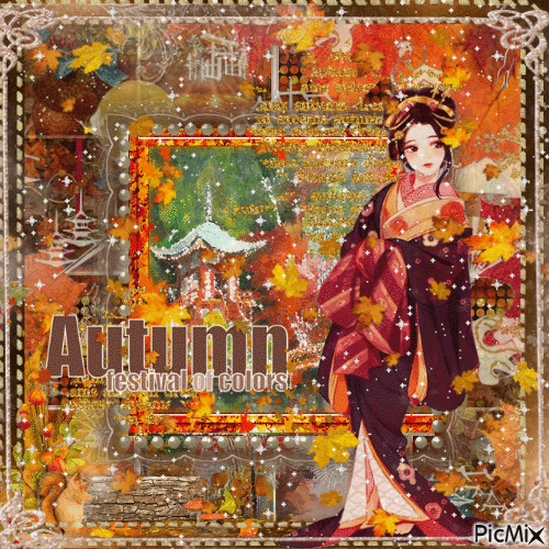 Anime geisha 🍁 elizamio - Besplatni animirani GIF