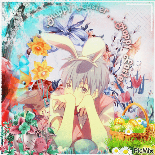 Frohe Ostern - Anime - Free animated GIF
