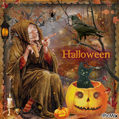 Halloween Witch - Δωρεάν κινούμενο GIF