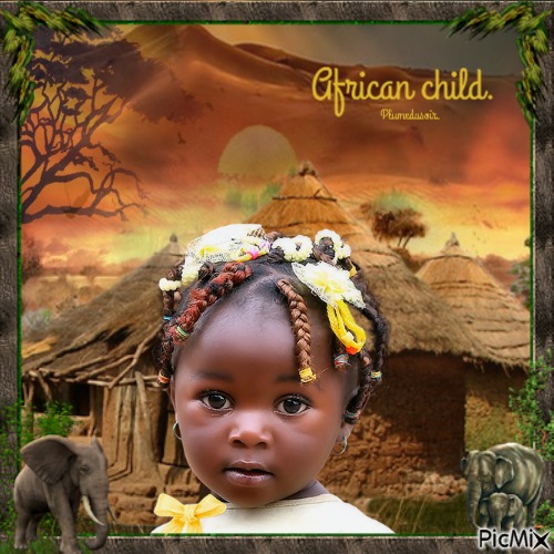 Enfant africain. - gratis png