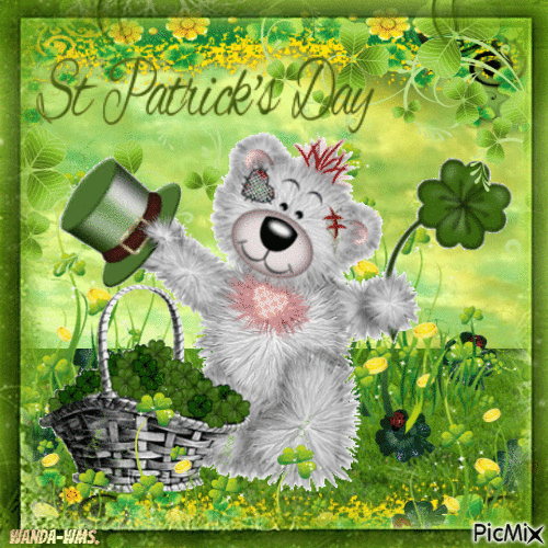 St. Patrick's-bears-green-yellow - 無料のアニメーション GIF