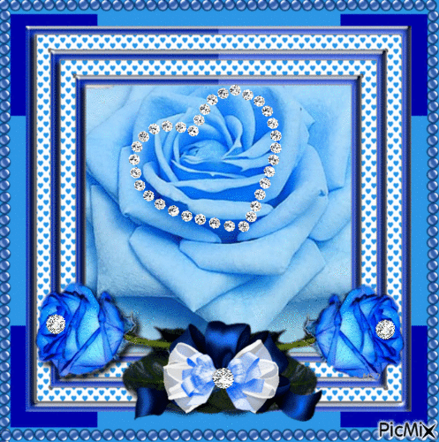 roses bleues - GIF animado grátis